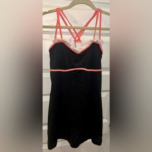 Wimbledon Black and Pink Tennis Dress Size M